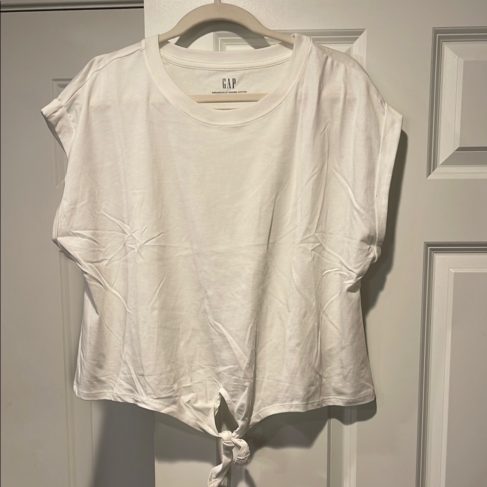 GAP Women's White Tie-Front Top